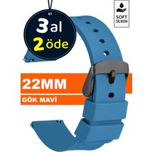 Trendburada Fossil-Welder-Wesse-Casio-Armani-Omega-Seiko-Tissot Saat Uyumlu 22mm Silikon Saat Kordonu Kayışı MR1