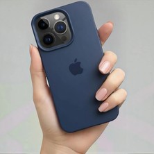 ProNorth Iphone 15 PRO Uyumlu Kılıf Logolu Lansman Soft Yumuşak Içi Kadife Silikon Kapak