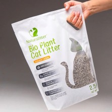 Naturalitter Bio Plant Cat Litter Activated Carbon Kedi Kumu 2,5 Kg – Topaklanan, Koku Kontrollü, Doğal Bitkisel Kedi Kumu
