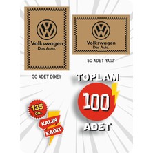 35X50 135 Gr. Kraft Kağıt Oto Paspası Volswagen 50ADET Yatay 50 Adet Dikey