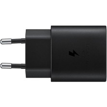 Samsung Galaxy S23 Type-C Fast Şarj Adaptörü 25W Siyah ( Türkiye Garantili) TA800NBEGWW