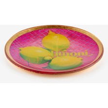 Gift Company Sarı Cam Limoni Dekoratif Tabak 13X1X13 cm