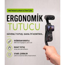 Yadu INSTA360 Luna Ultra Uyumlu Ergonomik Tutucu Stabilizer Vlog Çekim