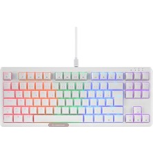 Ronanna Everest Claw Beyaz Red Swıtch Q USB Mekanik Siyah Aydınlatmalı Gaming Klavye