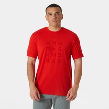 Helly Hansen Skog Recycled Graphic Erkek Kırmızı T-Shirt