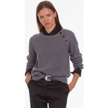 The Kooples Kadın Bisiklet Yaka Gri Kazak