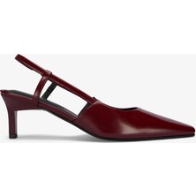 Calvin Klein Heel Slıngback Pump 50 Kadın Bordo Topuklu Ayakkabı