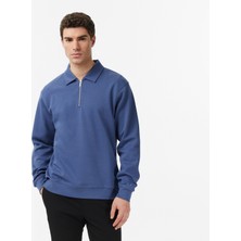 Nautica Erkek Mavi Regular Fit Sweatshirt