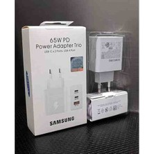 Samsung EP-T6530X 65W Usb-C To Type-C Süper Hızlı Şarj Aleti (15W, 25W, 65W) 3'lü Şarj Adaptörü ( Ithalatçı Garantili)