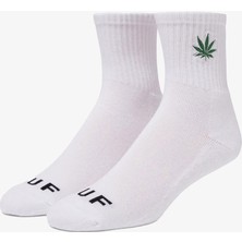 Huf Plant Life Embroidered Erkek Beyaz Çorap