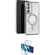 Marsilyan™- Galaxy A15 4g Kılıf Zirve Doku Prime - Siyah 3D Antistatik Cam Ekran Koruyucu