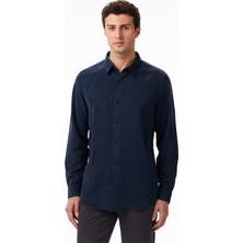 Nautica Erkek Lacivert Classic Fit Gömlek