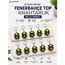 Reva Store Revastore.3d Fenerbahçe Temalı Futbol Topu 3D Baskı Anahtarlık 10'lu Paket – Dekoratif Futbol Topu Anahtarlık, Hediyelik Anahtarlık