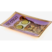 Gift Company Mor Cam Becool Dekoratif Tabak 10X0,8X14,2 cm