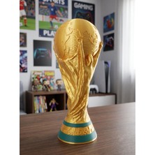 Objekto 3D Şampiyonluk Kupası Dekoru – 25 cm | Silk Gold Premium 3D Baskı