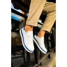 Ronanna CH979 - Santoni Gbt Spor Erkek Ayakkabı Beyaz/mavı