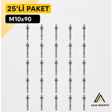 Arasendüstri Klipsli Çelik Dübel (M10X90)- (25'li)