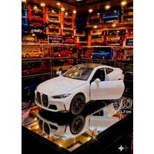 Oyuncak Sahili Bmw M4 Yeni Kasa 1.36 Koleksiyon Model Diecast Orjinal Metal Araba Pullback Kapıları Açılır Çekbırak Beyaz