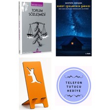 Ren Kitap Toplum Sözleşmesi - Jean - Jacques Rousseau + Kuzey Işıklarının Şarkısı + Telefon Tutucu