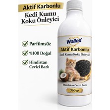 Wollex Kedi Kumu Koku Giderici Aktif Karbon Doğal Idrar Çiş Koku Önleyici Kokusuz Tuvalet Için 320GR