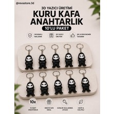 Reva Store Revastore.3d Kuru Kafa Figürlü 3D Baskı Anahtarlık 10'lu Paket – Dekoratif Anahtarlık, Hediyelik Anahtarlık