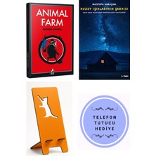Ren Kitap Animal Farm - George Orwell + Kuzey Işıklarının Şarkısı + Telefon Tutucu