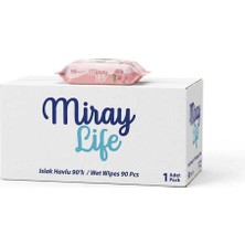 Miray Life Islak Mendil 90 Yaprak Gül 24 Lü 1 Koli