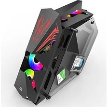 Ronanna Revenge Dark Lord 650W 80+ Temperlı Cam Sıyah 8X12CM Rgb Fan Robotik Atx Kasa