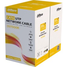 Ronanna Dahua DH-PFM920-6UN U/utp 305 Metre 24AWG %100 Bakır Pe Outdoor Siyah Renk Cat6 Kablo