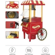 Armüz Yağsız Mısır Patlatma Popcorn Makinesi Kırmızı