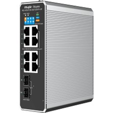 Ronanna Ruıjıe Reyee RG-NIS2100-8GT2SFP-HP 8 Port  Gigabit Poe, 240W,  2port Sfp, Endüstriyel Switch