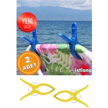 2 Adet Xxl Büyük Boy Şezlong Plaj Havlusu Mandalı Halı Asma Battaniye ve Havlu Tutucu Mandal