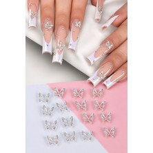 Misyul Tırnak Süsleme Taşlı Kelebek Charm Seti, Nail Art Tırnak Süslemesi