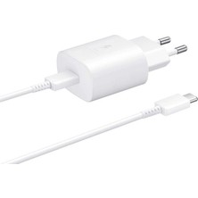 3 Easy Tekno 2 Yıl Galaxy S24 Plus Fast Charging 25W Type-C Çıkışlı Kablolu Şarj Aleti Beyaz(Samsung Türkiye Ga