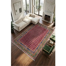 Cos.kim Dekoratif Halı Kaymaz Taban Leke Tutmaz Yıkanabilir Kilim Özel Ölçü Salon Halısı 3023-01