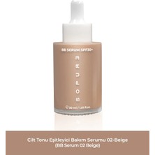Sopure BB Serum 02 Beige Cilt Tonu Eşitleyici, Hafif Kapatıcı, Nötr Alt Tonlu, Buğday Tenlere Uygun, Nemli Bitişli Orta Ton BB Serum-30 ML