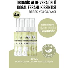 Clooe Vegan Bebek Kolonyası Organik Aloe Vera Özlü Bare Touch Doğal Ferahlık 40ML 4'lü Set