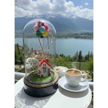 Miniyumy Dekoratif Led'li Fanuslu Balonlu Ev