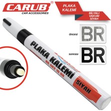 Carub Plaka Yazma Kalemi Siyah Bilyalı Vakum Plaka Rötuş Kalemi