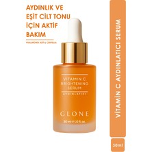 Glone C Vitamini Aydınlatıcı Yüz Serumu | Leke Karşıtı ve Cilt Tonu Eşitleyici Bakım | Hyaluronik Asit & Centella | 30 ml