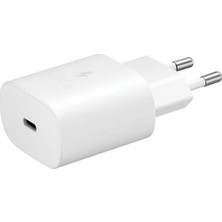 2 Yıl Galaxy S23 Type-C Fast Şarj Adaptörü 25W Beyaz ( Türkiye Garantili) TA800NWA535G Beyaz USB Ty