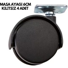 Ronanna Masa Ayağı 6cm Kilitsiz 4 Adet