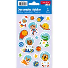 Tanex  Puffy Uzay Serisi Sticker Tekli
