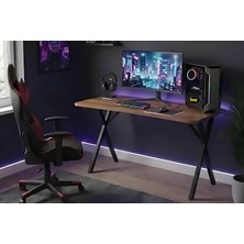 Vivense Gaming Oyuncu Masası, Ceviz Siyah, 120 cm