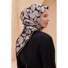 Belli Twill Ipek Eşarp Vizon, Siyah