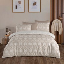 Karden Flower Dream Cotton Nexus Bej %100 Pamuk Poplin Çift Kişilik Nevresim Takımı