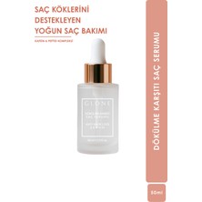 Glone Dökülme Karşıtı Saç Serumu | Saç Köklerini Destekleyici Yoğun Bakım | Kafein & Biotinoyl Tripeptide | 50 ml