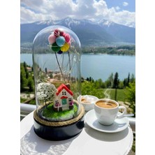 Miniyumy Dekoratif Led'li Fanuslu Balonlu Ev
