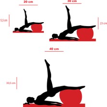 To Design Lab Pilates Temalı Kırmızı - Siyah Dekoratif Tablo