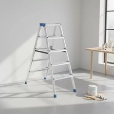 Ronanna 5+5 Çift Basamaklı Alüminyum Metal Merdiven